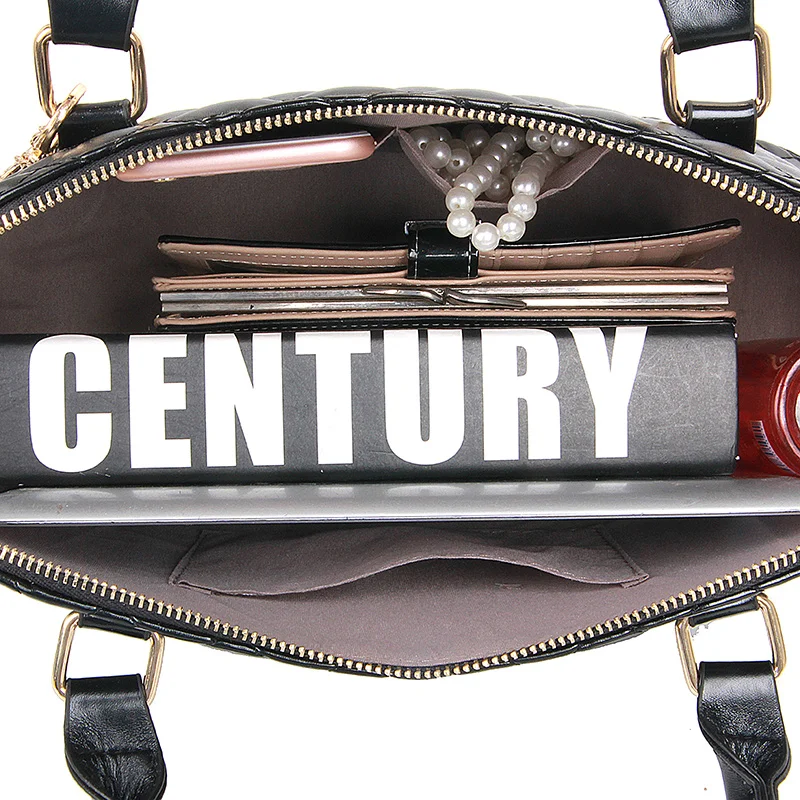 Клетчатая женская сумка на плечо из искусственной кожи высокого качества с