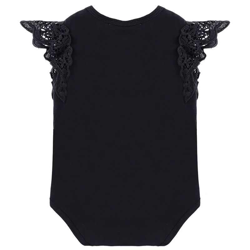 Summer Baby Bodysuit Unicorn Letter Black Sleeveless Romper Jumpsuit for 1st Birthday Party Cake Smash Cute Girls | Детская одежда и