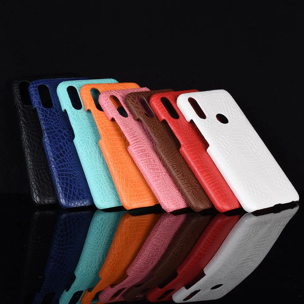 Крокодиловая зернистая ПУ кожа для Meizu Note 9 чехол защитный из искусственной кожи