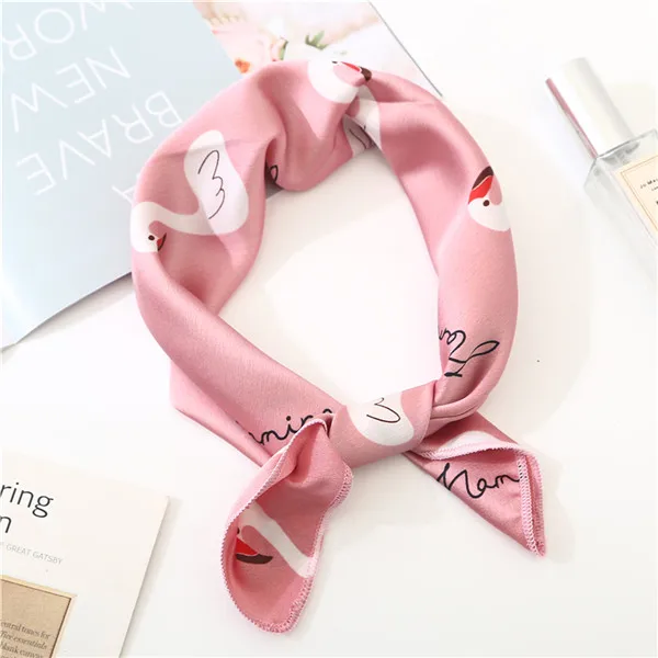 pink155 Горячая Распродажа маленький квадратный атласный шарф искусственный шелковый шарф женский элегантный женский платок аксессуары для бандан - Цвет: pink155