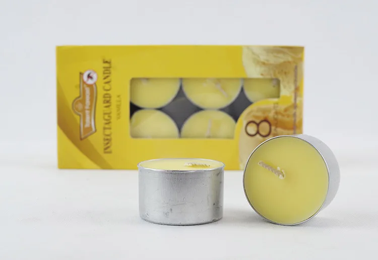 vanilla 8 шт. летняя Свеча от комаров, ароматическая свеча, Свеча в форме чашки, долгое время горения 8 часов, летняя Ночная свеча - Цвет: vanilla