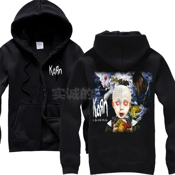 16 дизайнов Korn толстовка на молнии рок толстовки оболочка куртка бренд панк hardrock тяжелый металл sudadera флис спортивный костюм уличная одежда - Цвет: 12