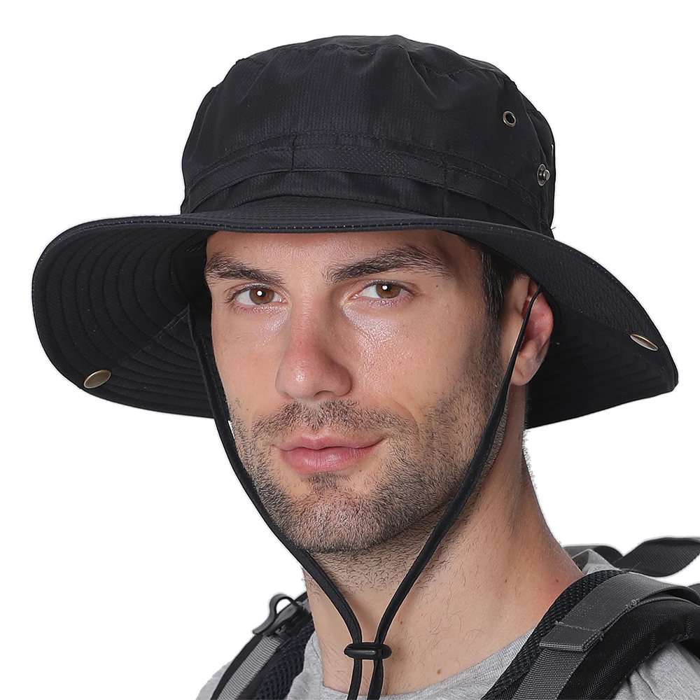 Шляпа от солнца с УФ защитой летняя кепка широкими полями для пешего туризма