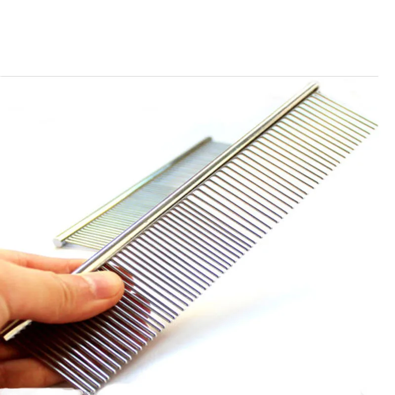 Металлическая зубная щетка двойного ряда для груминга собак и кошек полезный