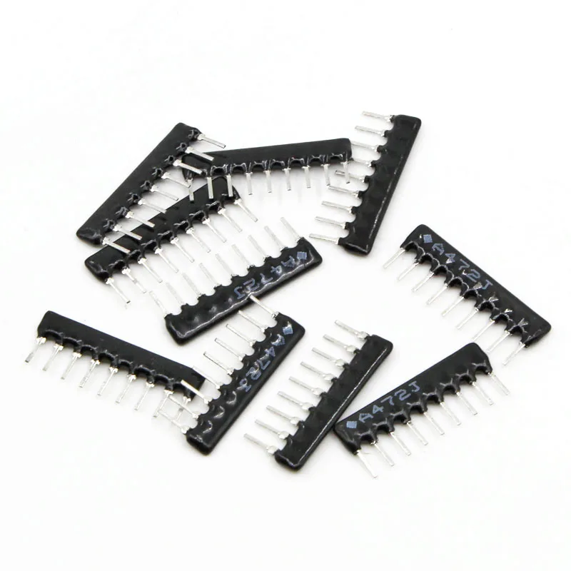200 шт. массив резисторов 1/8 Вт A09 9Pin резисторная матрица сети Ohm 5% 100R до 1M 100 1K 2K 3K |