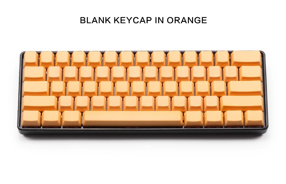 Белый черный оранжевый синий пустой толстый PBT OEM профиль 61 ANSI колпачки для MX переключатели dz60 gh60 механическая клавиатура