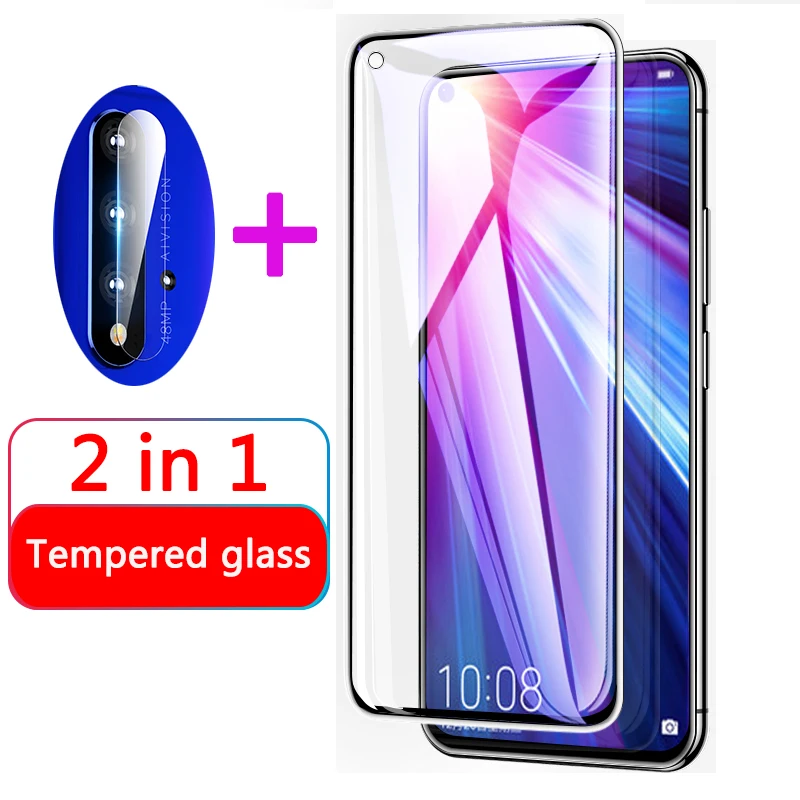 2 в 1 Защитная пленка для камеры экрана huawei P30 Lite mate 20 10 Honor 8C 8X 7C P Smart Plus 9H Full emered