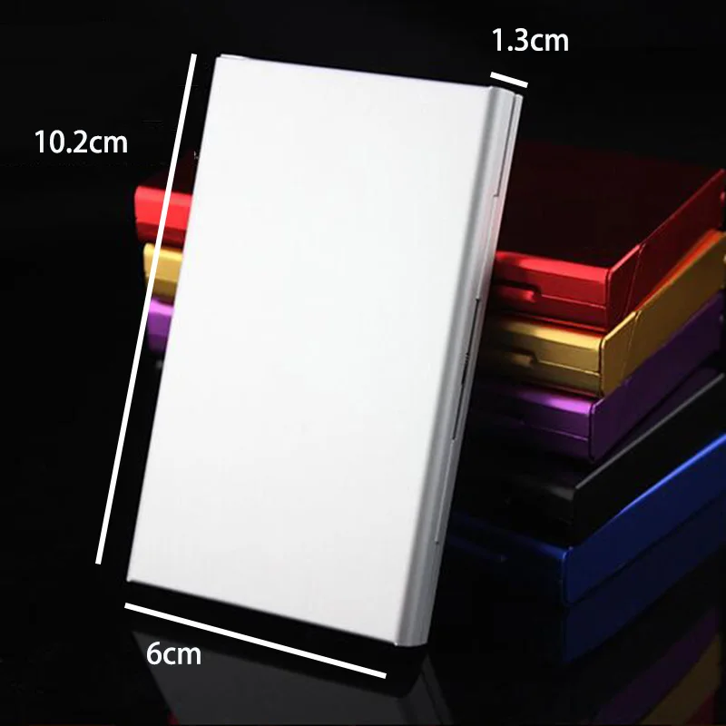 Модный ультра тонкий металлический алюминиевый чехол для сигарет коробка мужчин