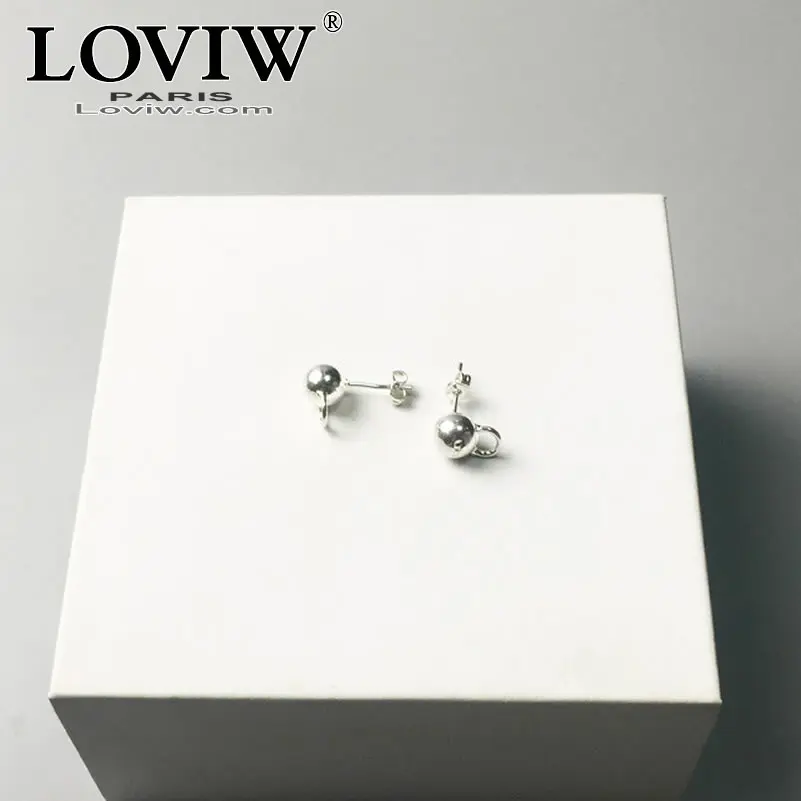 Kettlebells серьги-гвоздики новые спортивные модные ювелирные изделия Серебряная