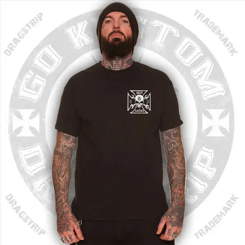 Байкерская Футболка с принтом Железный крест футболка череп|hot rod|iron shirtbiker t shirt |