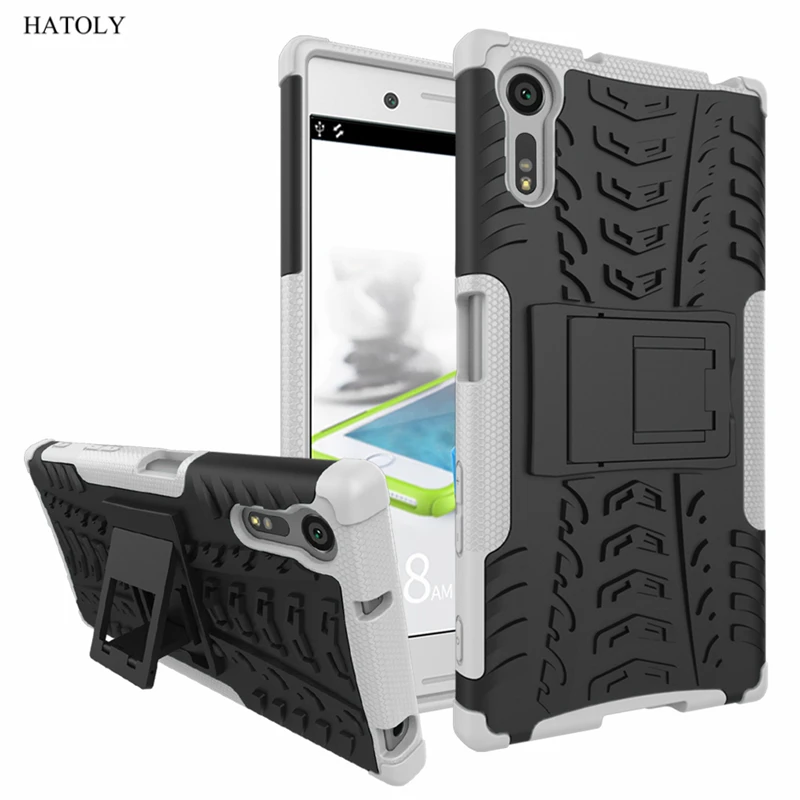 Чехол для Sony Xperia XZ противоударный сверхпрочный армированный чехол-подставка