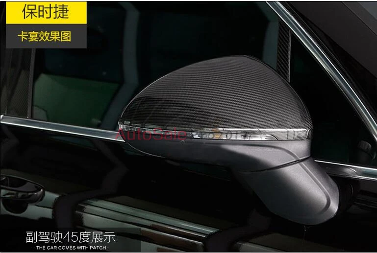 Для Porsche Cayenne 2011 2012 2013 2014 Настоящее углеродное волокно заднего вида крышка зеркала