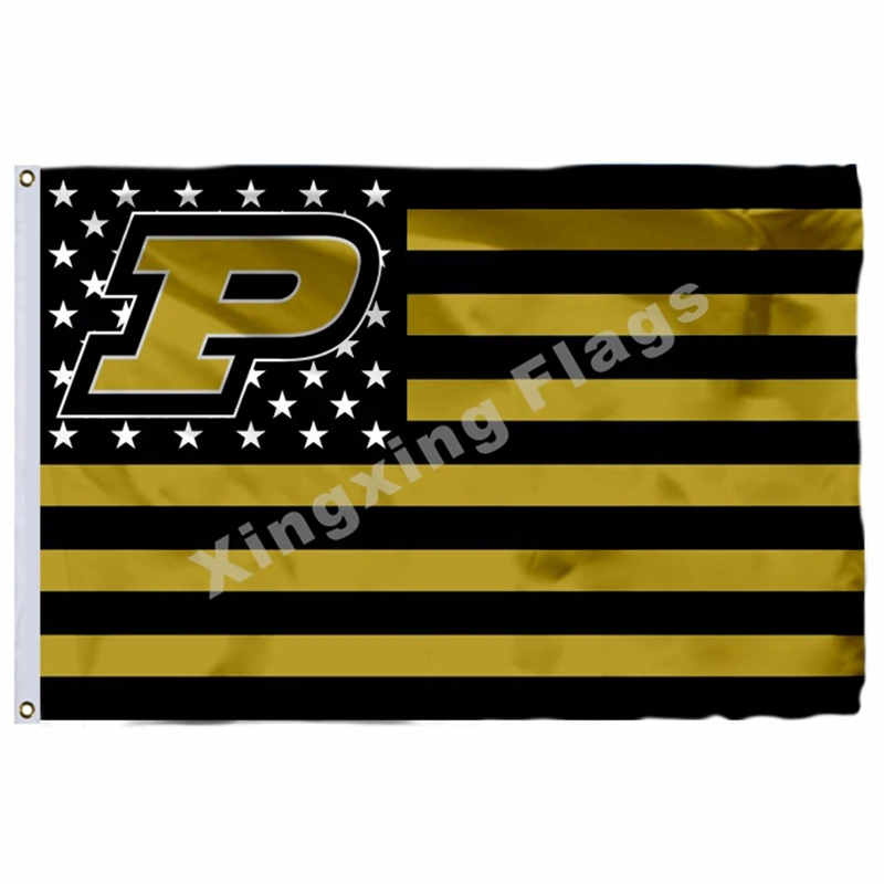 Purdue Boilermakers Национальный флаг 3ft x 5ft полиэстеровый баннер Летающий Размер № 4 90*150
