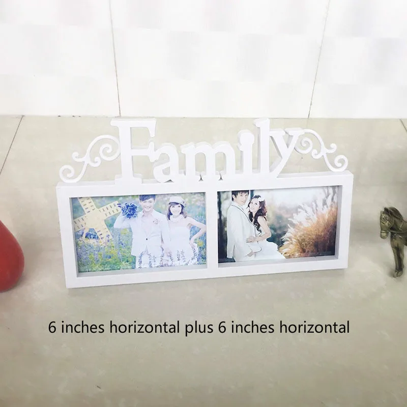 Combination piece Полые Любовь дизайн деревянная фоторамка DIY рамки для картин 1 шт. искусство домашний стол Декор три окна Быстрая DIY картина G - Цвет: Combination piece