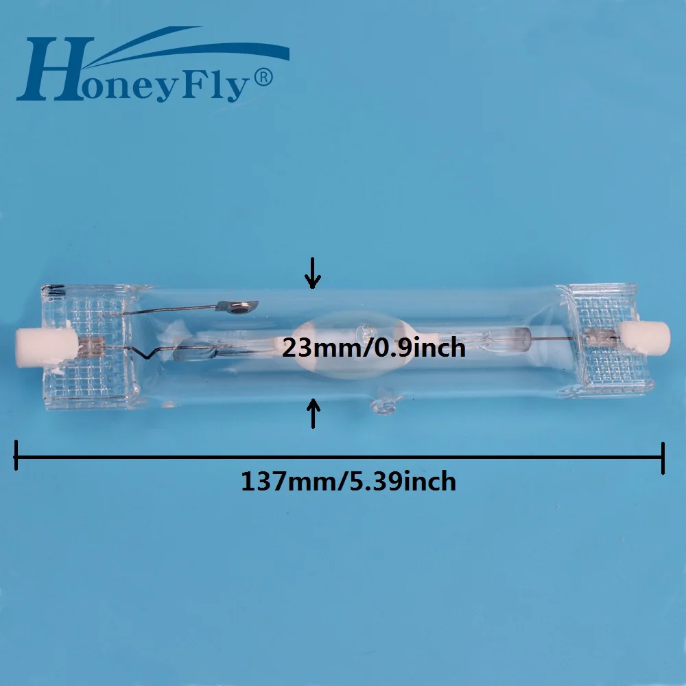 HoneyFly Металлогалогенная лампа 220 в 70 Вт 150 Вт белый/теплый белый R7S двухсторонняя металлическая галогенная лампа накаливания прожекторы кварцевая трубка