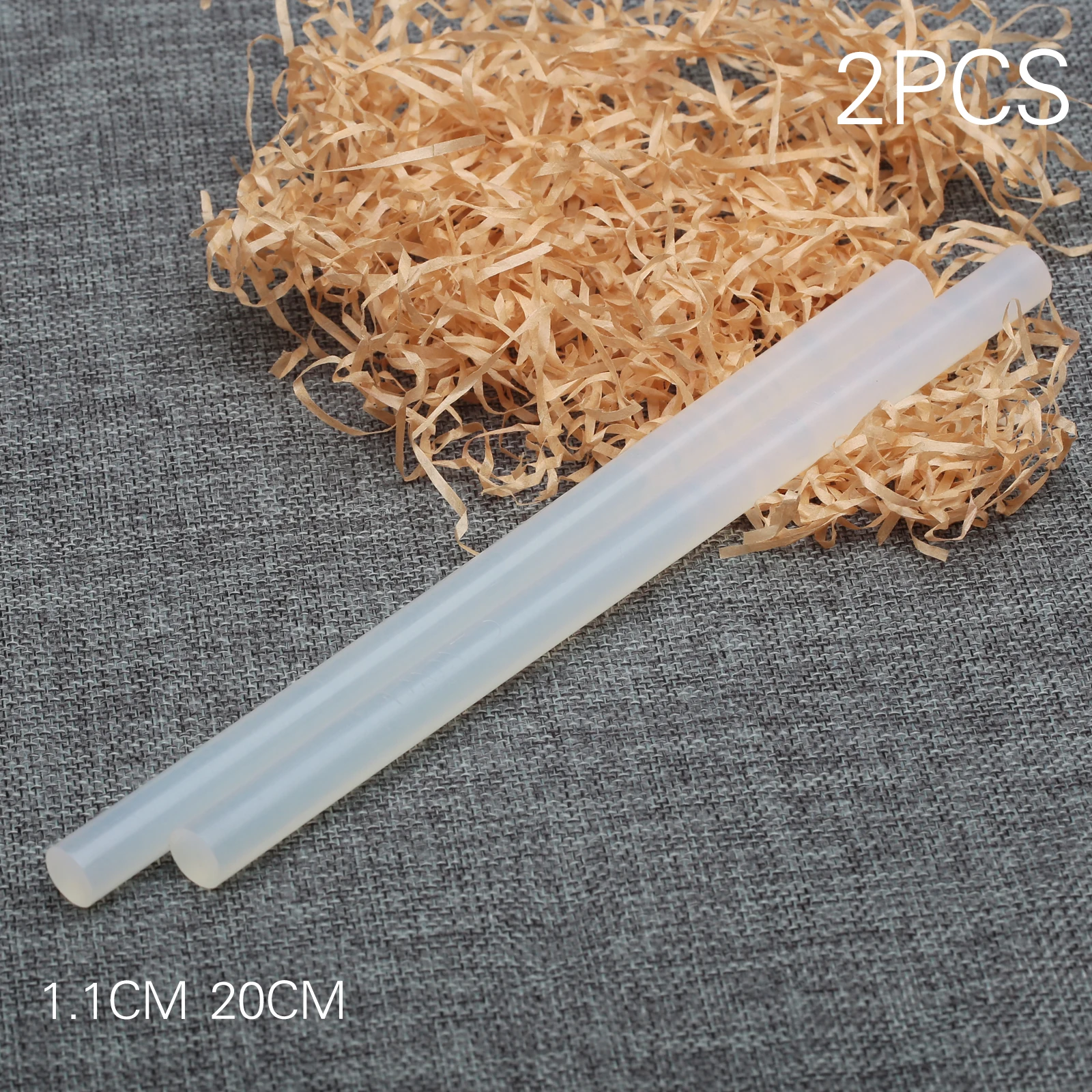 Палочки термоплавкие прозрачные для клеевого пистолета 11x200 мм 2 шт.|hot melt glue sticks|11mm