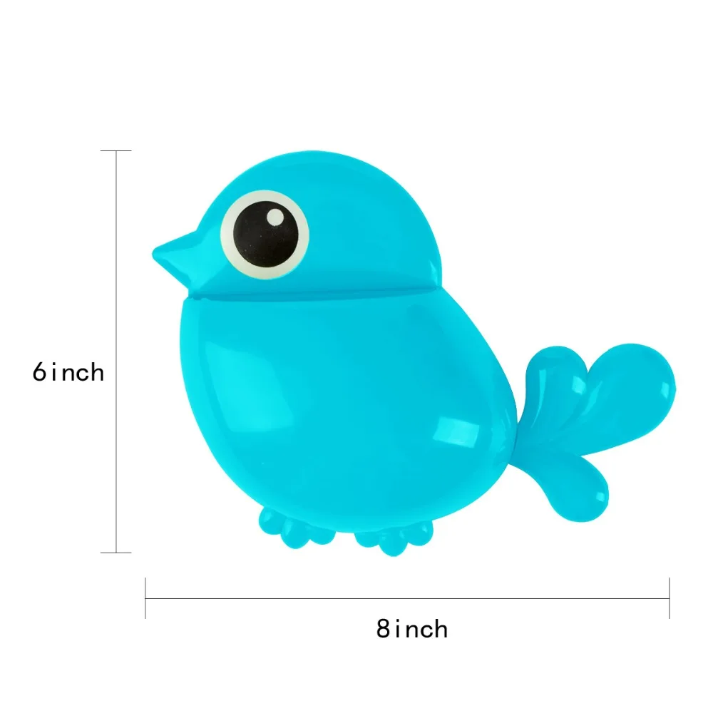 Пластиковый милый синий фиолетовый с рисунком птицы держатель зубной щетки