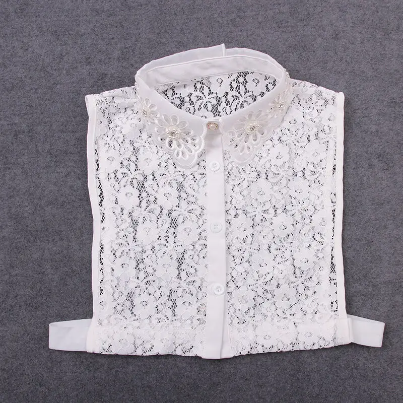 Ложная Рубашка с ложным воротником женский свитер со съемным винтажная белая