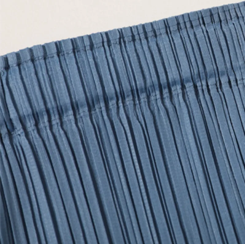 Женская плиссированная юбка LANMREM Повседневная Свободная Однотонная с разрезом