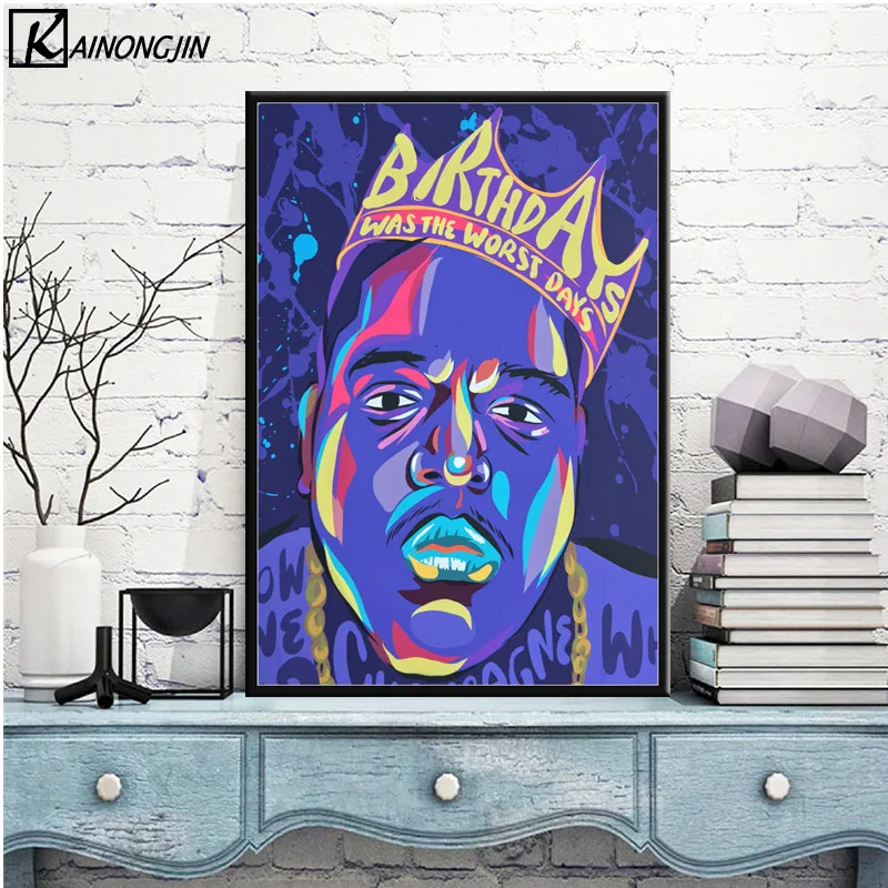 010 Плакаты и принты Tupac Shakur Notorious B.I.G. Biggie 2pac плакат Холст Картина Настенная картина для гостиной домашний декор - Цвет: 010