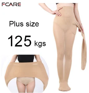 Женские эластичные колготки 120D, очень большие размеры 3XL, весна-осень, размера плюс
