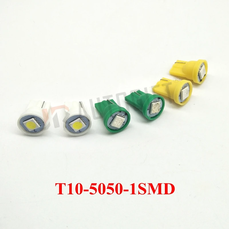 100 шт. супер яркий 12В 24В T10 5050 1SMD красный 194 168 W5W автомобильный боковой клиновидный