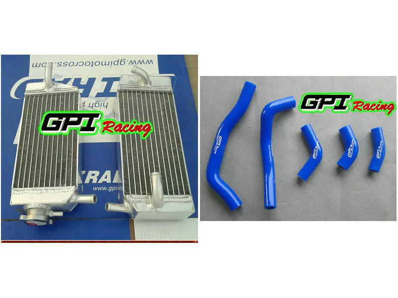 Алюминиевый гоночный радиатор + синий шланг для Honda CRF450R CRF 450R CRF450 05-08 2005 2006 2008