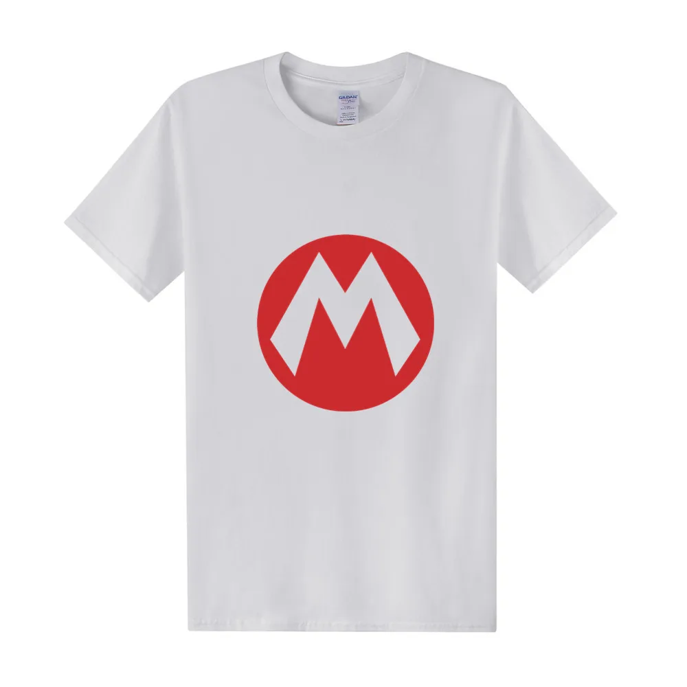 As picture Футболка Super Mario летние новые мужские футболки с героями мультфильмов модные хлопковые футболки с короткими рукавами и круглым вырезом, мужские женские блузки OT-286 - Цвет: As picture