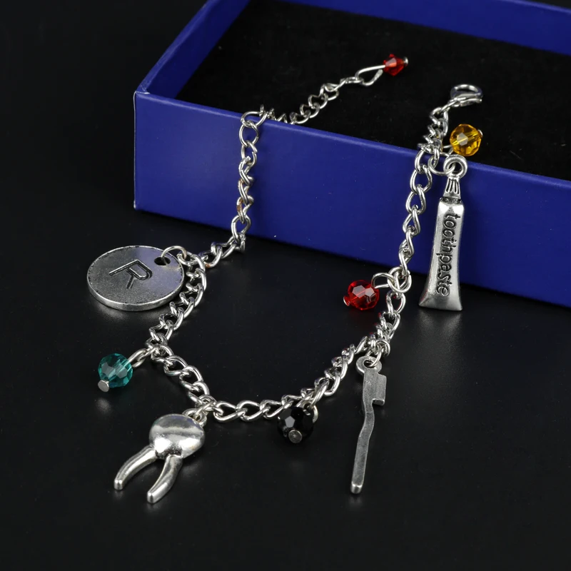 Креативная зубная паста щетка R браслет с шармами корона щит пентаграмма