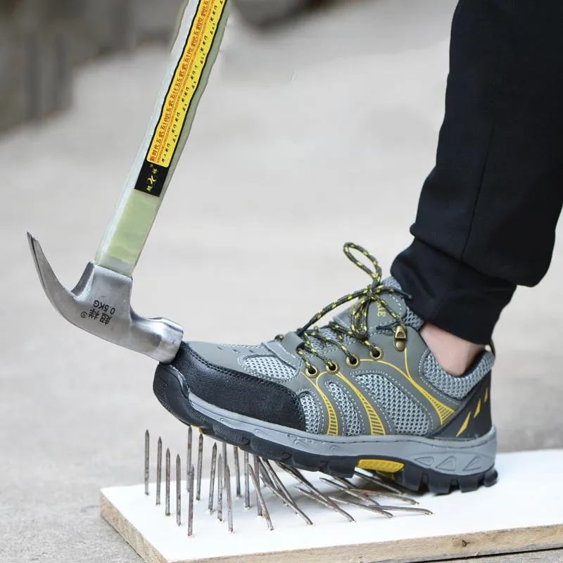 Summer Men's Shoes Ladle Protective Work Safety Boots Lightweight Breathable Wear-Resistant Anti-Smashing Tennis | Обувь