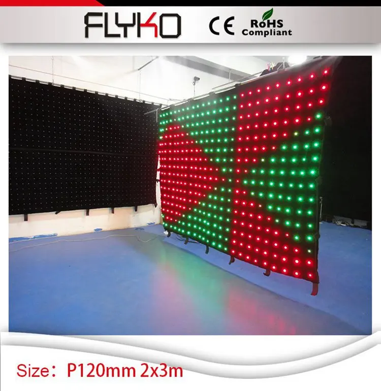 indoor p12cm 2*3m stage flexible cloth jd booth led video curtain | Освещение