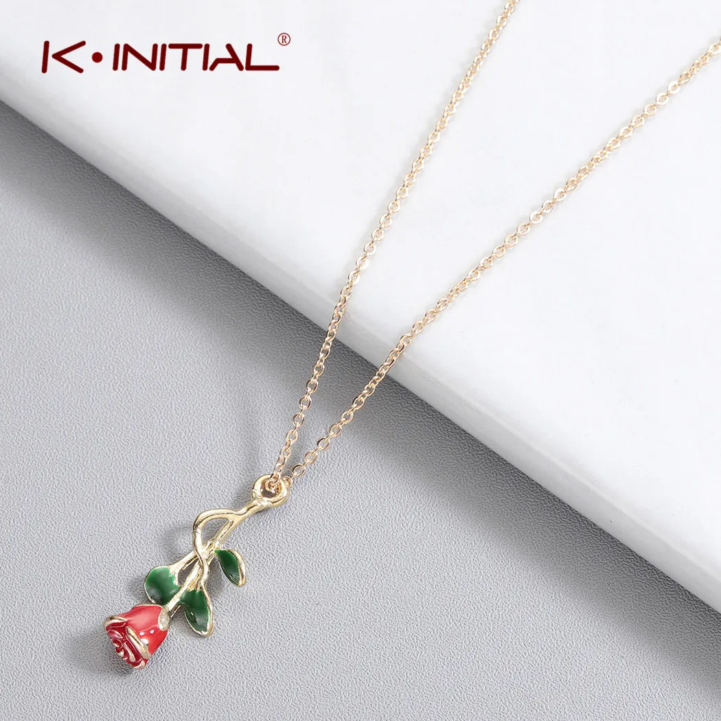 

Kinitial Rose Flower Statement Necklace for Women Maxi Choker Boho Kolye Jewelry Graduation Gift Necklaces Bijoux Femme Collier