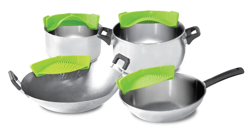 Realand универсальный силиконовый зажим для сковороды сито кастрюли анти разлива