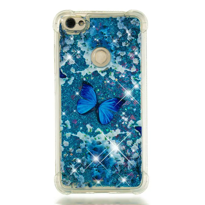 Anti Blue Butterfly Чехол для телефона с сердечком для Xiaomi 5X A1 Redmi Note 5 5A 4X4 4A колокольчики бабочка Жидкий блеск милый мягкий блестящий чехол P03G - Цвет: Anti Blue Butterfly