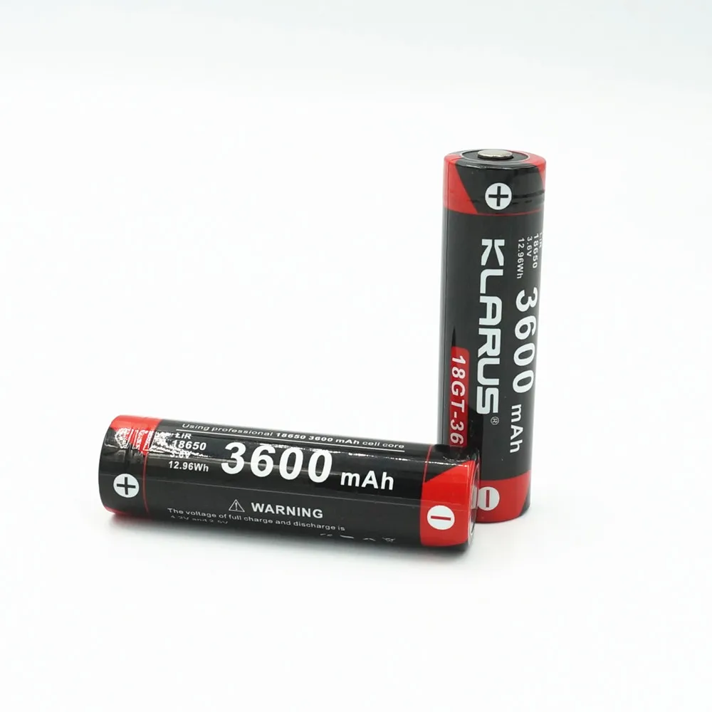 4 шт Klarus LiR 18650 18GT-36 3600 mah литий-ионная аккумуляторная батарея 3 6 V 12.96Wh Защитная