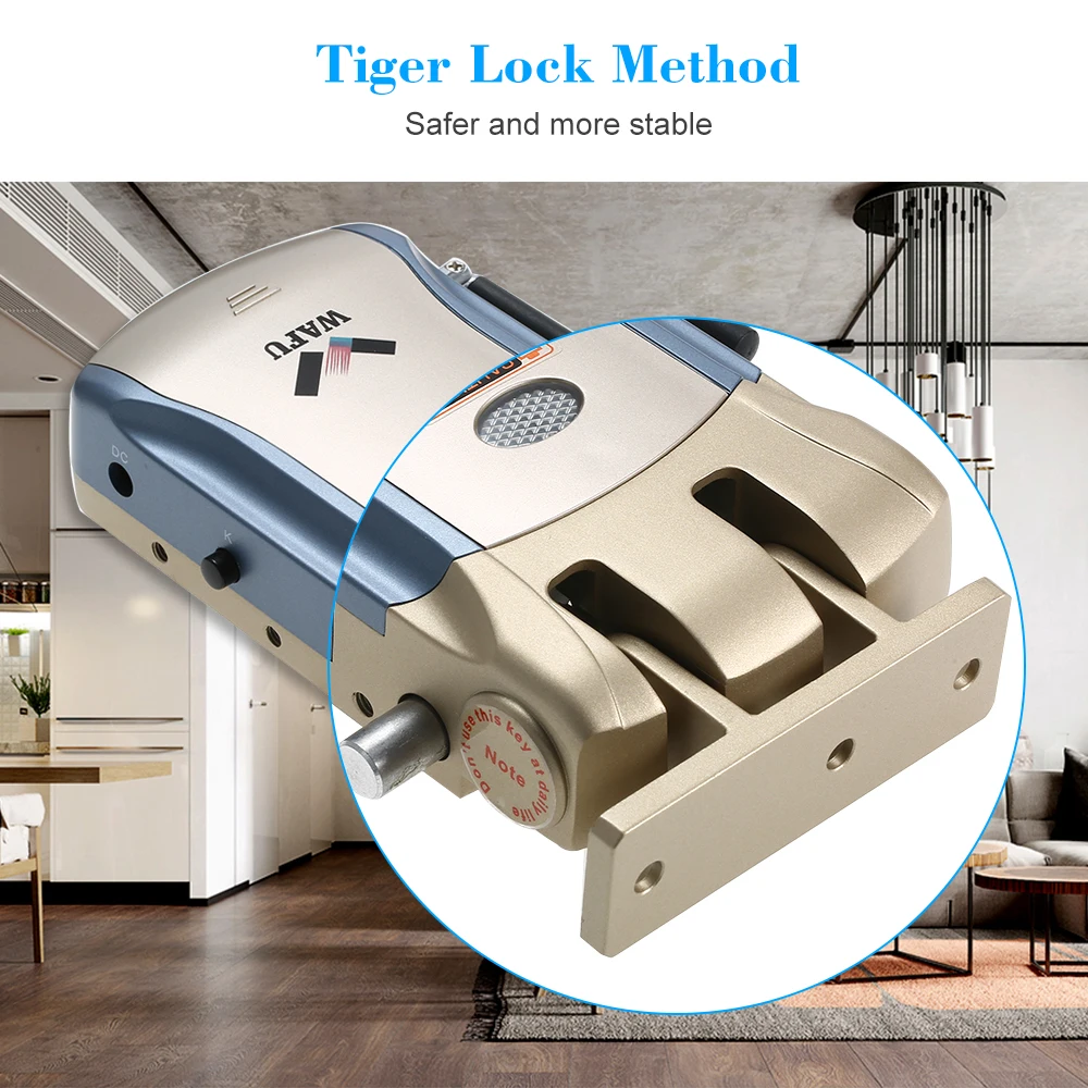 WAFU WF-008U Remote Control Intelligent Electronic Lock Invisible Keyless Entry Door APP Unlocking with 4Remote Controllers |