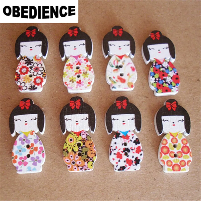 Послушание 100 шт. DIY мультфильм русский куклы в форме Деревянный Вышивание