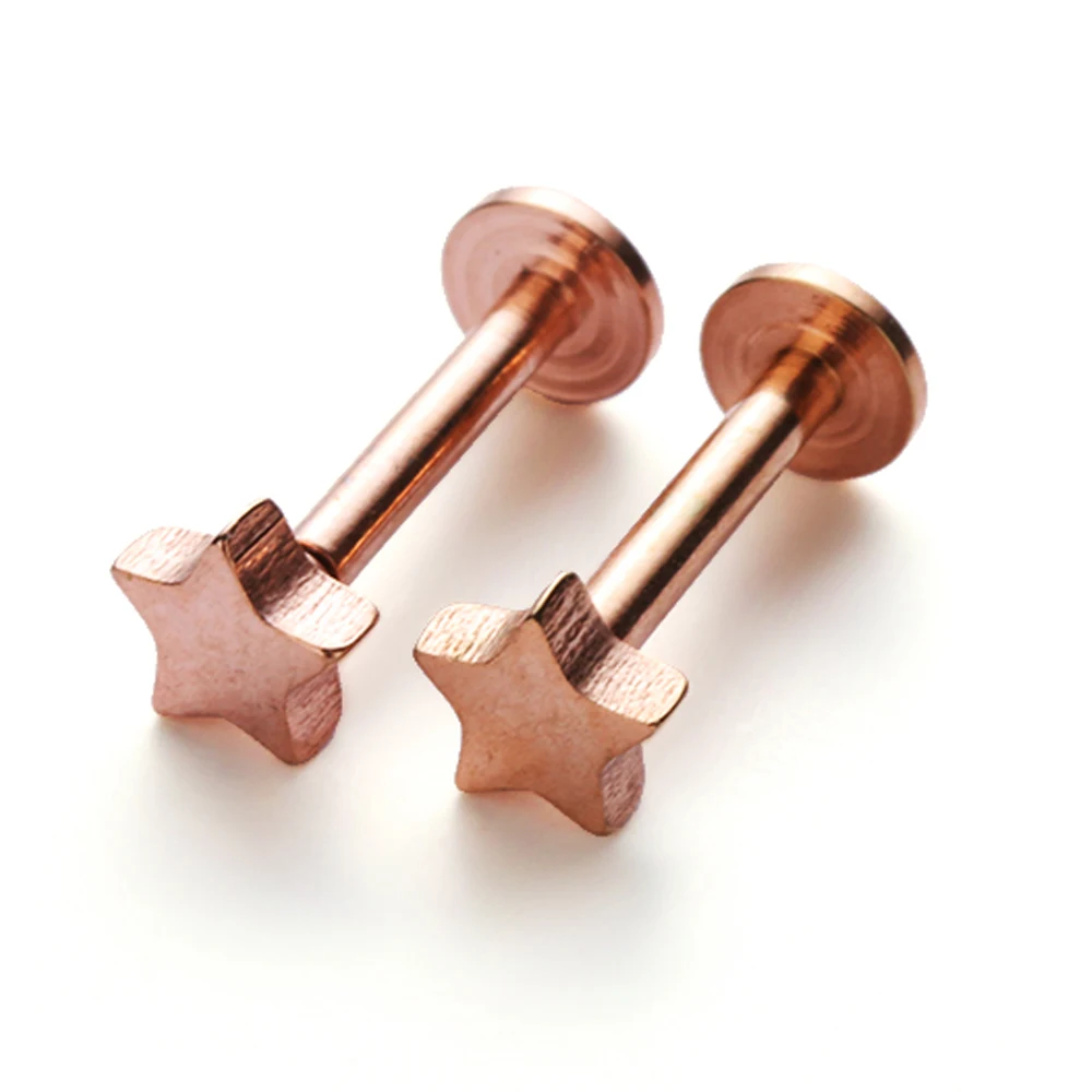 2 предмета пикантные пирсинг уха для губ тела Лабрет хрящевая спираль звезда