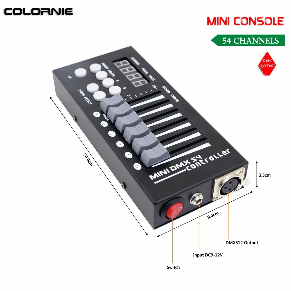 Мини 54CH DMX контроллер консоль светодиодный сценический светильник ing DJ контроллер DMX контроллер DJ для Lumiere движущийся головной светильник
