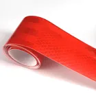 Красная флуоресцентная Светоотражающая наклейка, 5 см х 5 метров, для автомобилей, грузовиков, мотоциклов, светоотражающая лента, бесплатная доставка