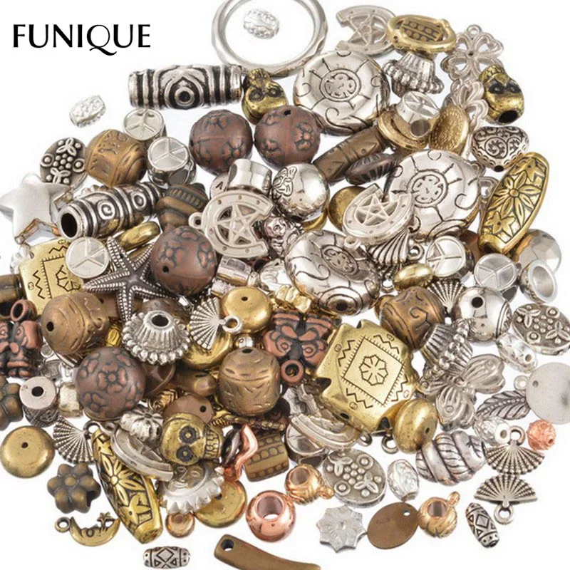 FUNIQUE 100 шт./лот ретро акриловые бусины с цветочным узором резные для изготовления