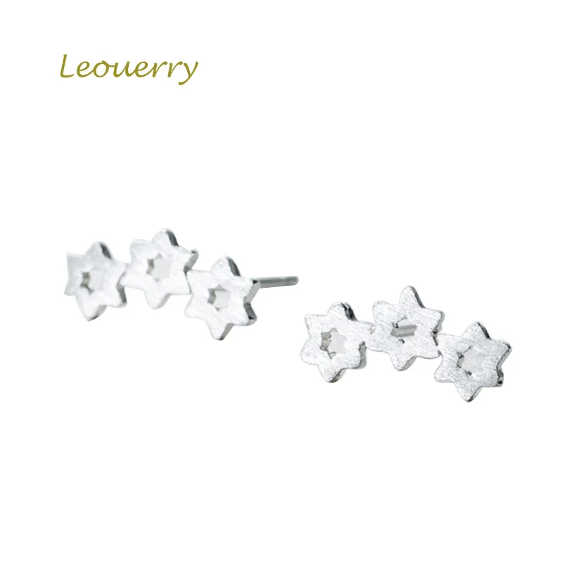 

Leouerry 925 Sterling Silver Six-Star Shape Stud Earring for Women Girls Fashion Earring Jewelry Gift