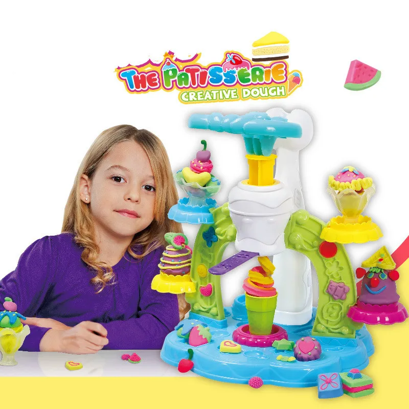 Многоцветный набор инструментов из грязи и мороженого для обучения детей сделай