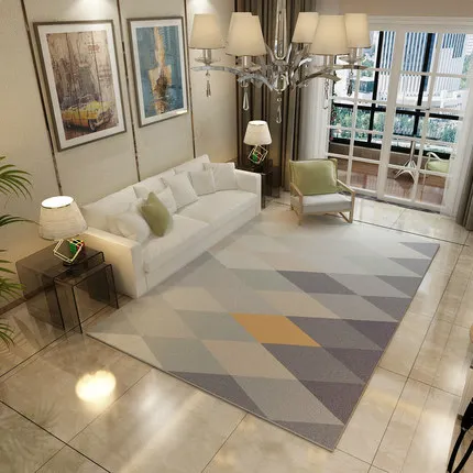 

Zeegle Modern Living Room Carpets Anti-slip Bedroom Study Room Floor Mats Flannel Coffee Table Area Rug Soft Kids Room Carpets