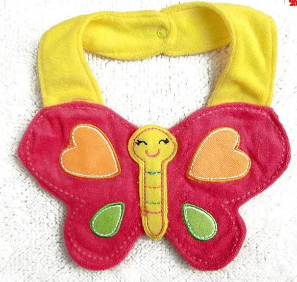 

Baby Bibs waterproof Burp Cloths 3 layers embroidery high quality saliva towels 1pc/lot
