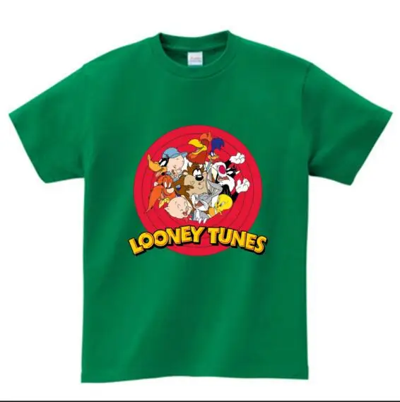 green Новая футболка Looney Tunes, Тасманский Дьявол, футболка с принтом «Sorry Not My Day To Care», Детская футболка с короткими рукавами, популярная летняя рубашка для маленьких мальчиков, MJ - Цвет: green