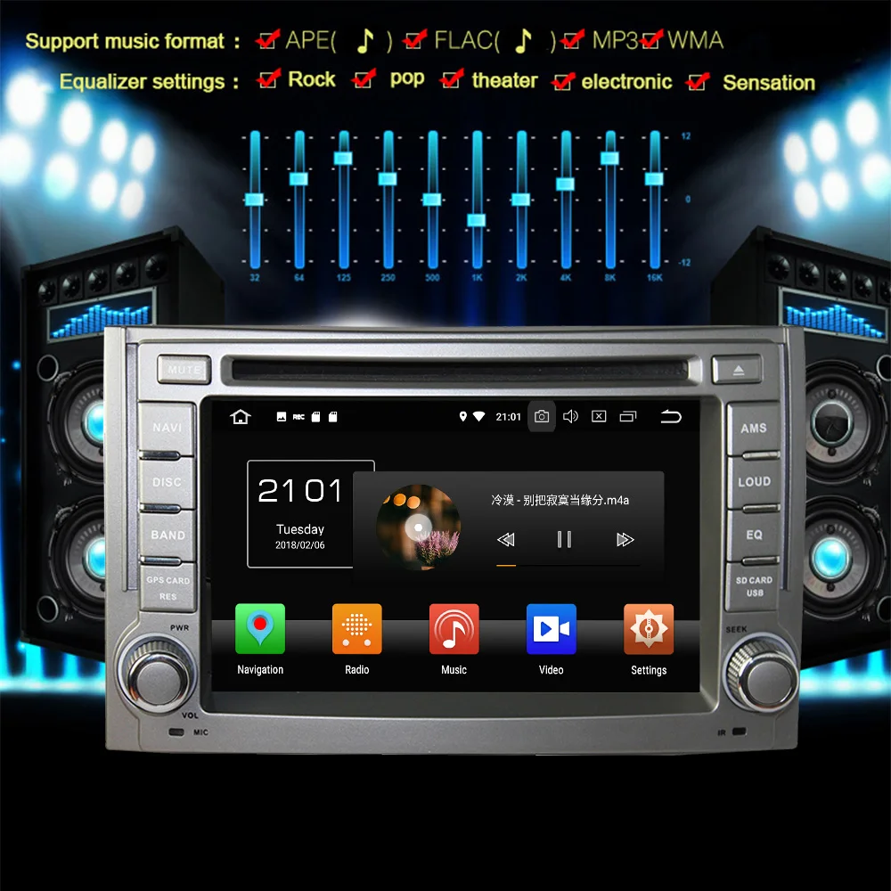 Автомагнитола 2 Din с Bluetooth mp3-плеером FM-радио для Hyundai I10 2011 2012 Android сенсорным экраном