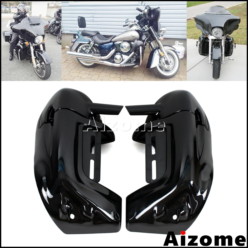 Motorcycle Lower Vented Leg Fairings Glove Box For Harley Touring Road King Street Glide Electra Glide Ultra Classic 1983-2012