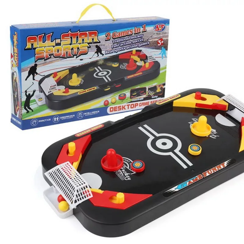 Настольная спортивная игра игрушки футбол баскетбол хоккей на льду Гольф детская настольная игра Футбол стрельба пальцем мяч забавная Подарочная игрушка - Цвет: ice hockey