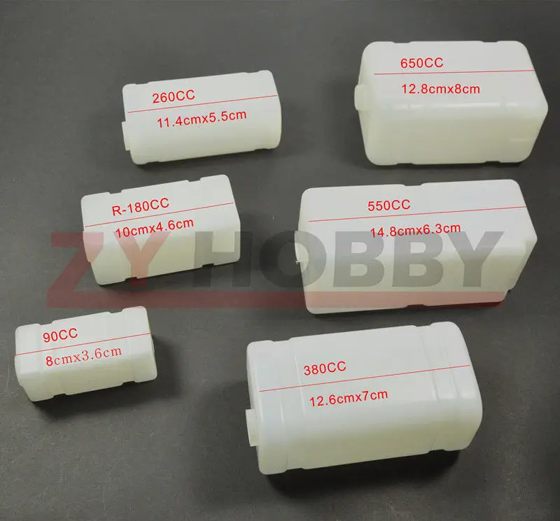 

1 Set 180CC Fuel Tank For Gas RC Airplane 43g Strong Plastic 10*4.6CM